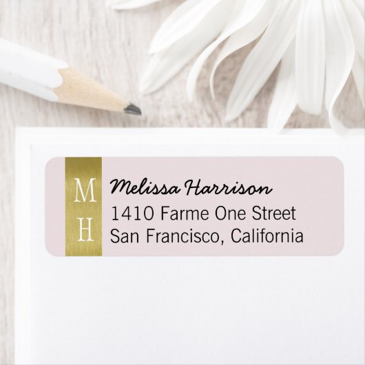 modern chic address label met scriptnaam (Insitu)