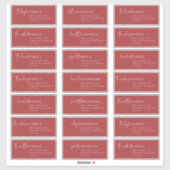 Modern chic | Adresetiketten rode geadresseerde Sticker (Vel)