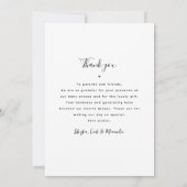 Modern Chic Arch Baby Shower Thank You Photo Bedankkaart (Achterkant)