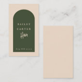 Modern Chic Arch Beauty Hair Stylist Visitekaartje (Voorkant / Achterkant)