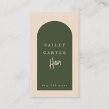 Modern Chic Arch Beauty Hair Stylist Visitekaartje