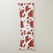 Modern Chic Ayrshire Koe Animal Print Patroon Lichaamskussen (Voorkant Verticaal)