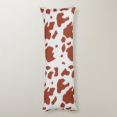 Modern Chic Ayrshire Koe Animal Print Patroon Lichaamskussen (Achterkant (Verticaal))
