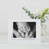 Modern Chic Baby Photo Birth Announcement  Aankondiging (Staand voorkant)
