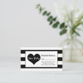 Modern Chic Baby shower Luier Raffle Ticket Informatiekaartje (Staand voorkant)