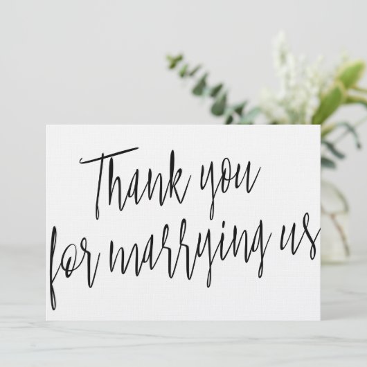 Modern Chic "Bedankt dat je met ons bent getrouwd" Bedankkaart (Staand voorkant)