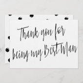 Modern Chic "Bedankt dat je mijn beste man bent" Bedankkaart (Voorkant / Achterkant)