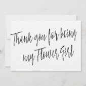 Modern Chic "Bedankt dat je mijn Bloemenmeisje ben Bedankkaart (Voorkant)