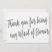 Modern Chic "Bedankt dat je mijn bruidsmeisje bent Bedankkaart (Voorkant)