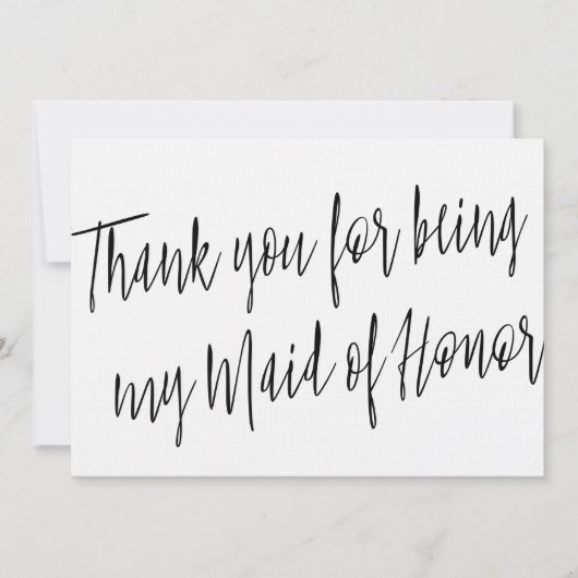 Modern Chic "Bedankt dat je mijn bruidsmeisje bent Bedankkaart (Voorkant)
