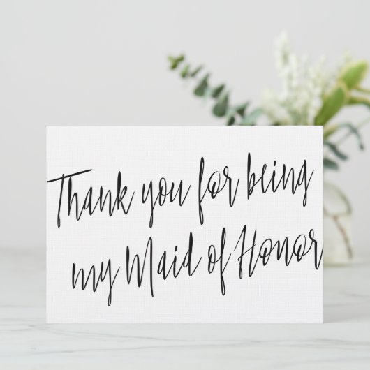 Modern Chic "Bedankt dat je mijn bruidsmeisje bent Bedankkaart (Staand voorkant)