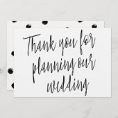 Modern Chic "Bedankt voor het plannen van onze bru Bedankkaart (Voorkant / Achterkant)