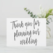 Modern Chic "Bedankt voor het plannen van onze bru Bedankkaart (Staand voorkant)