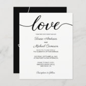 Modern Chic Black and White Budget Wedding (Voorkant / Achterkant)