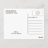 Modern Chic Black and White Wedding Bedankt Briefkaart (Achterkant)