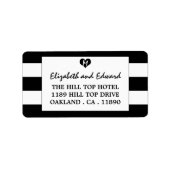 Modern Chic Black and White Wedding Etiket (Voorkant)