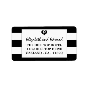 Modern Chic Black and White Wedding Etiket