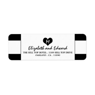 Modern Chic Black and White Wedding Etiket