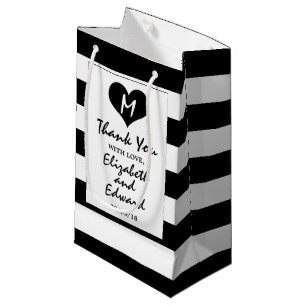 Modern Chic Black and White Wedding Klein Cadeauzakje
