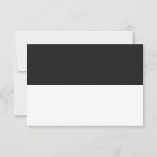 Modern Chic Black and White Wedding RSVP (Achterkant)