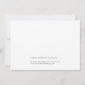 Modern Chic Black and White Wedding Save The Date (Achterkant)