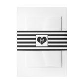 Modern Chic Black and White Wedding Uitnodigingen Wikkel (Voorkant Voorbeeld)