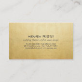 Modern Chic Black en Faux Gold Foil Luxe Creatief Visitekaartje (Achterkant)