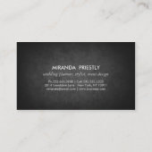 Modern Chic Black en Faux Gold Foil Luxe Creatief Visitekaartje (Achterkant)