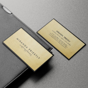 Modern Chic Black en Faux Gold Foil Luxe Creatief Visitekaartje