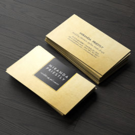 Modern Chic Black en Faux Gold Foil Luxe Creatief Visitekaartje