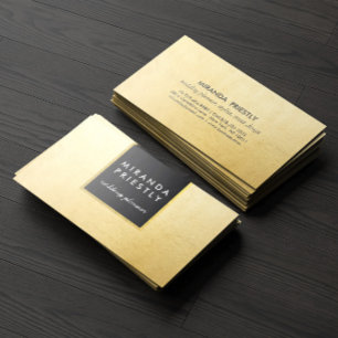 Modern Chic Black en Faux Gold Foil Luxe Creatief Visitekaartje