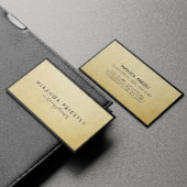 Modern Chic Black en Faux Gold Foil Luxe Creatief Visitekaartje