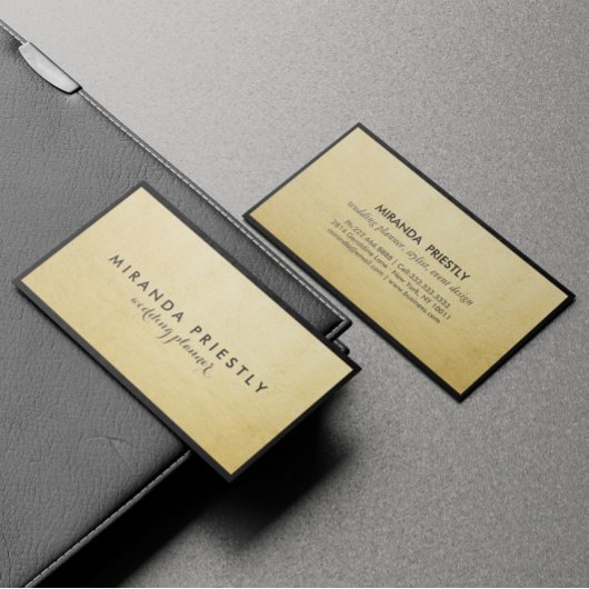 Modern Chic Black en Faux Gold Foil Luxe Creatief Visitekaartje