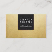Modern Chic Black en Faux Gold Foil Luxe Creatief Visitekaartje (Voorkant)