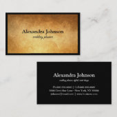 Modern Chic Black en Gold Foil Luxury Business Ca Visitekaartje (Voorkant / Achterkant)