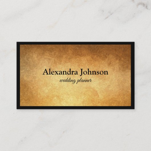 Modern Chic Black en Gold Foil Luxury Business Ca Visitekaartje (Voorkant)