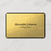 Modern Chic Black en Gold Foil Luxury Business Ca Visitekaartje (Voorkant)