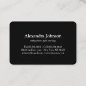 Modern Chic Black en Gold Foil Luxury Business Ca Visitekaartje (Achterkant)
