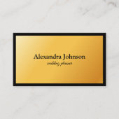 Modern Chic Black en Gold Foil Luxury Business Ca Visitekaartje (Voorkant)