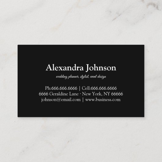 Modern Chic Black en Gold Foil Luxury Business Ca Visitekaartje (Achterkant)