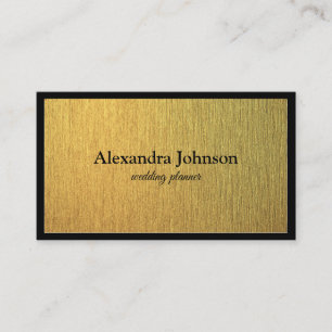 Modern Chic Black en Gold Foil Luxury Business Ca Visitekaartje