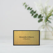 Modern Chic Black en Gold Foil Luxury Business Ca Visitekaartje (Staand voorkant)