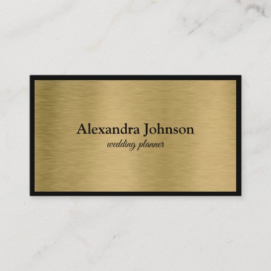 Modern Chic Black en Gold Foil Luxury Business Ca Visitekaartje (Voorkant)