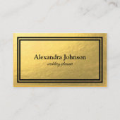 Modern Chic Black en Gold Foil Luxury Business Ca Visitekaartje (Voorkant)