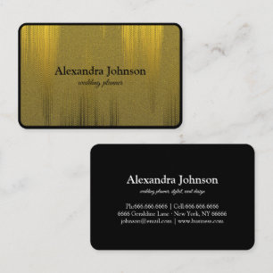 Modern Chic Black en Gold Foil Luxury Business Ca Visitekaartje