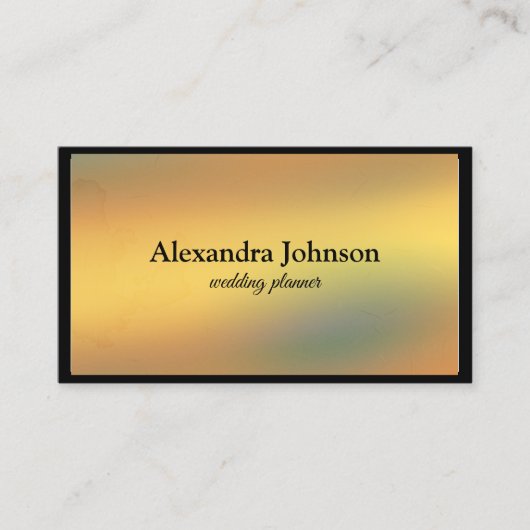 Modern Chic Black en Gold Foil Luxury Business Ca Visitekaartje (Voorkant)