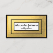 Modern Chic Black en Gold Foil Luxury Visitekaartje (Voorkant)