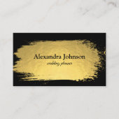 Modern Chic Black en Gold Foil Luxury Visitekaartje (Voorkant)