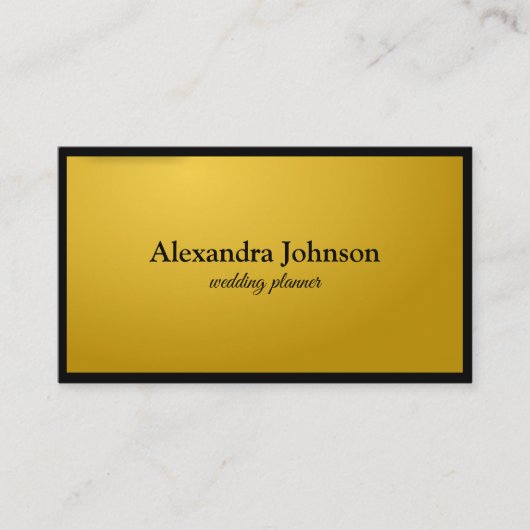 Modern Chic Black en Gold Foil Luxury Visitekaartje (Voorkant)
