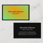 Modern Chic Black en Gold Foil Luxury Visitekaartje (Voorkant / Achterkant)